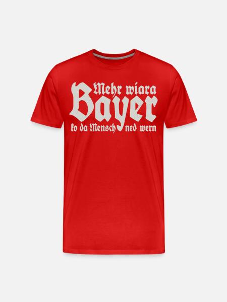 Man cannot become more than a Bavarian - Men's Premium Organic T-Shirt - red