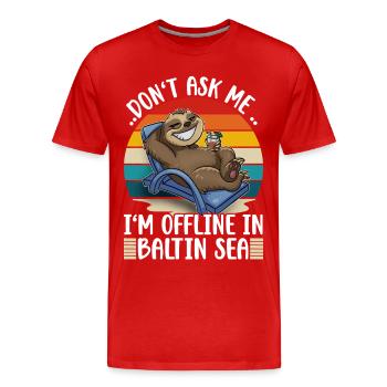 Vacances à la mer Baltique - T-shirt bio Premium Homme - rouge - Devant - Damien (186cm)