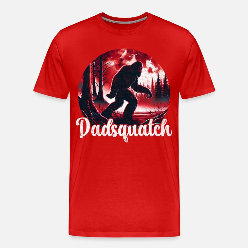 DadSquatch Waldlegende - Männer Premium Bio T-Shirt - Rot