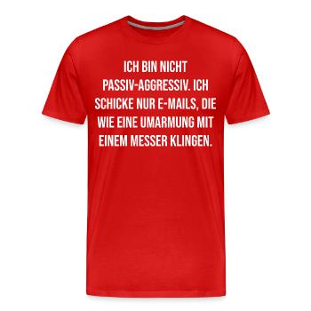 Couper l’étreinte de l’e-mail - T-shirt bio Premium Homme - rouge - Devant - Damien (186cm)
