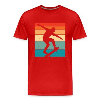 Skateurs Skate Enfants Skateurs - T-shirt bio Premium Homme - rouge - Devant - Damien (186cm)