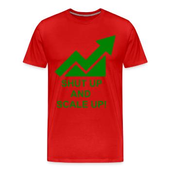 Online Business Motivation - Men's Premium Organic T-Shirt - red - Front - Damien (186cm)
