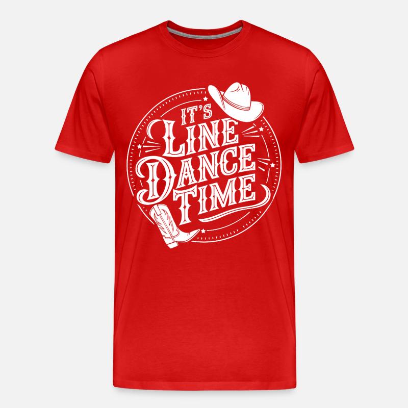 Lone Dance Time Cowboy - Männer Premium Bio T-Shirt - Rot