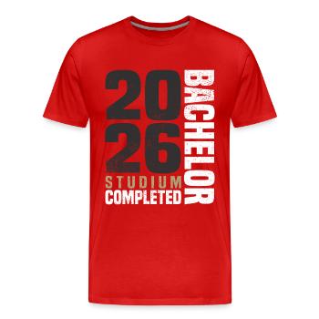 Programme de licence 2026 - T-shirt bio Premium Homme - rouge - Devant - Damien (186cm)