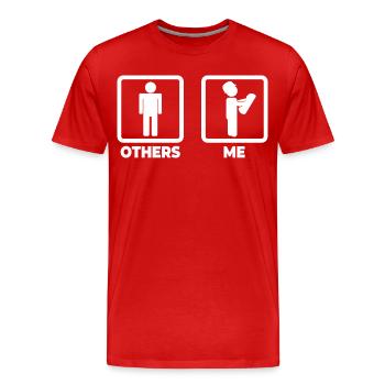 Moi en tant qu’architecte - T-shirt bio Premium Homme - rouge - Devant - Damien (186cm)