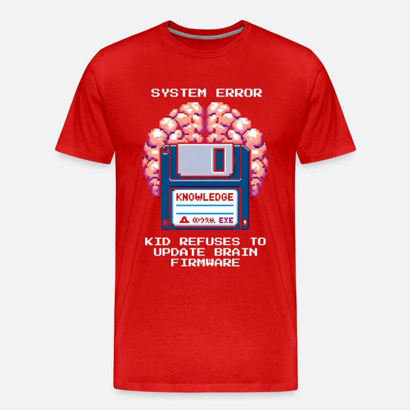 Systemfehler: Update verweigert | Homeschool - Männer Premium Bio T-Shirt - Rot
