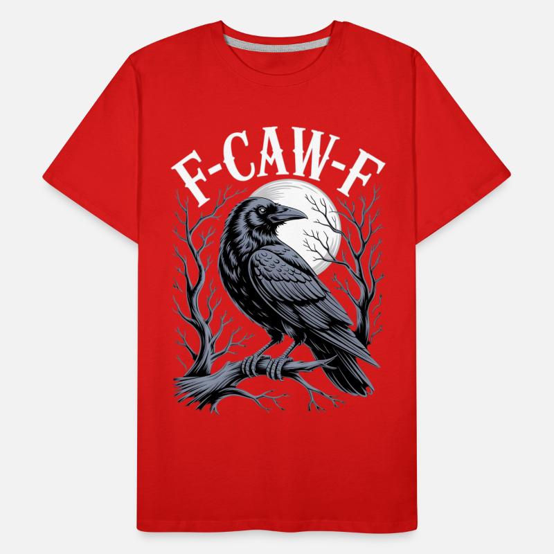 Raven Moon Gothic Emblem Men's Premium Organic T-Shirt