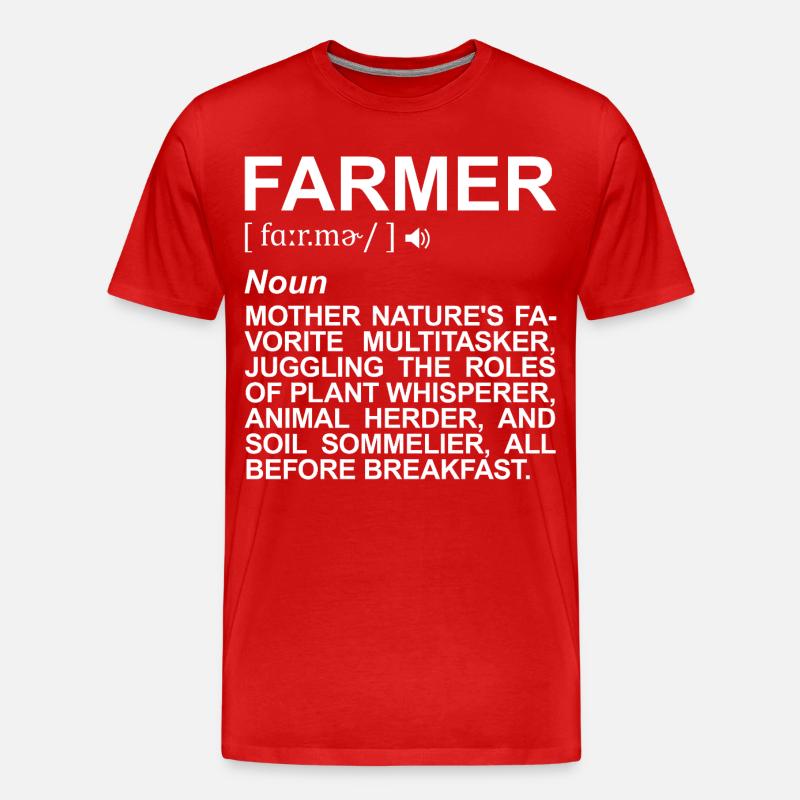 Bauer Begriffserklärung - Männer Premium Bio T-Shirt - Rot