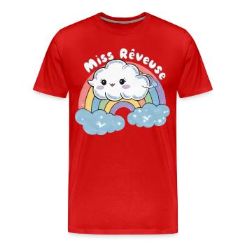 Child Dreamer and Sleep Miss Magical Dreamer - Men's Premium Organic T-Shirt - red - Front - Damien (186cm)