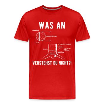 Forstwirt Förster Holzfäller lustiger Spruch - Männer Premium Bio T-Shirt - Rot - Vorne - Damien (186cm)