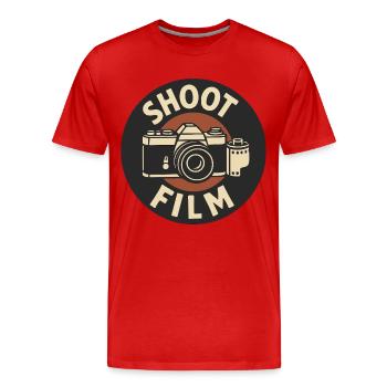 Shoot Film Retro Camera - Men's Premium Organic T-Shirt - red - Front - Damien (186cm)