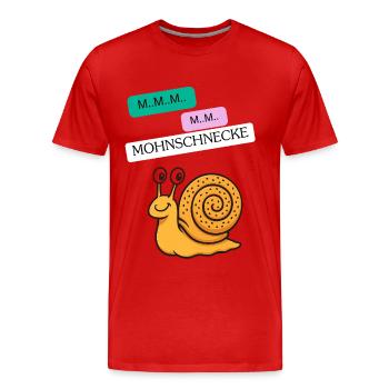 Poppy Snail Cartoon Snail Dictons drôles - T-shirt bio Premium Homme - rouge - Devant - Damien (186cm)