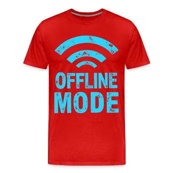 Enfin dans la zone morte – mode hors ligne - T-shirt bio Premium Homme - rouge - Devant - Damien (186cm)