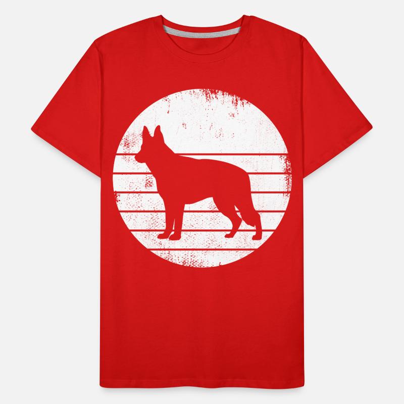 German Shepherd Drawing Men's Premium Organic T-Shirt