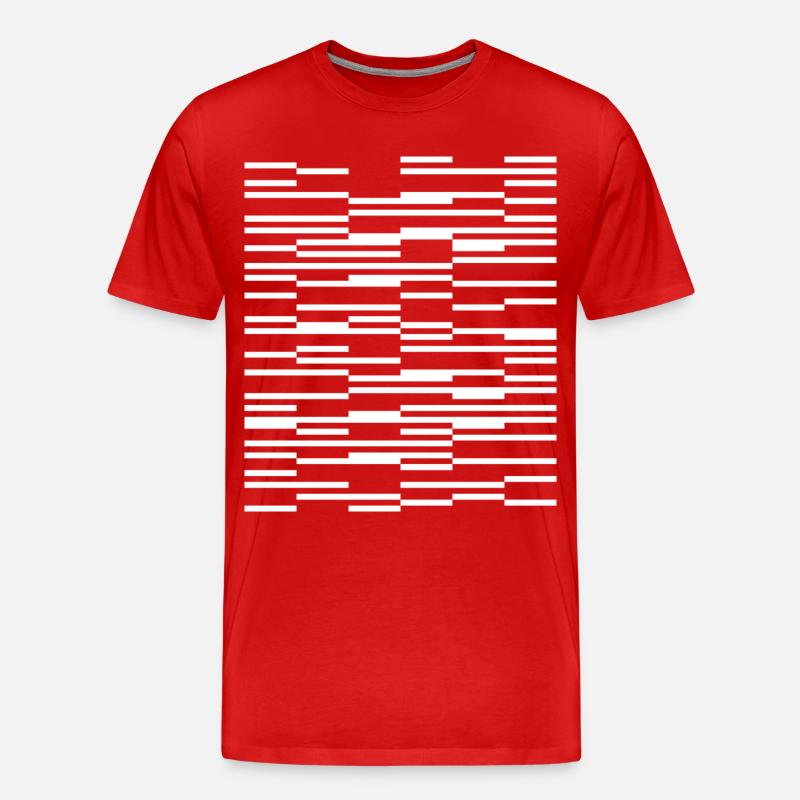 Abstraktes geometrisches Liniendesign - Männer Premium Bio T-Shirt - Rot