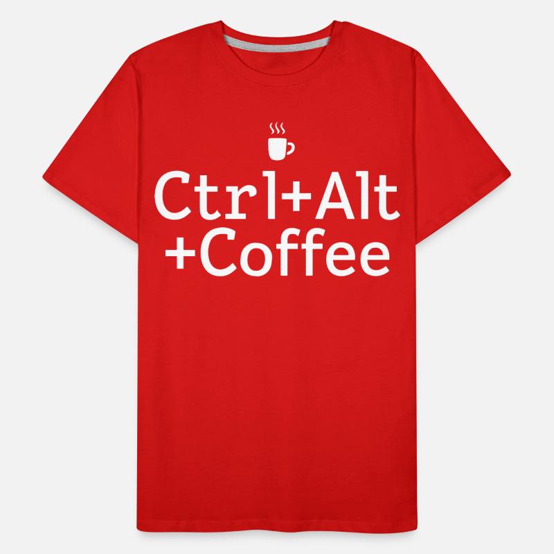 Kaffee-pause Ctrl-Alt-Café T-shirt bio Premium Homme
