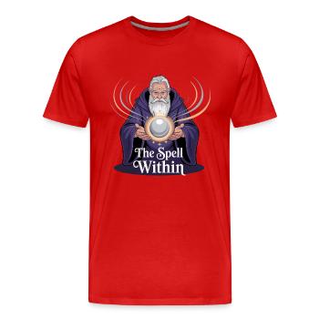 Magier Zauberer - Männer Premium Bio T-Shirt - Rot - Vorne - Damien (186cm)