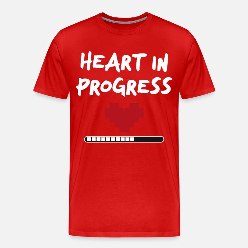 HEART IN PROGRESS Statement - Männer Premium Bio T-Shirt - Rot