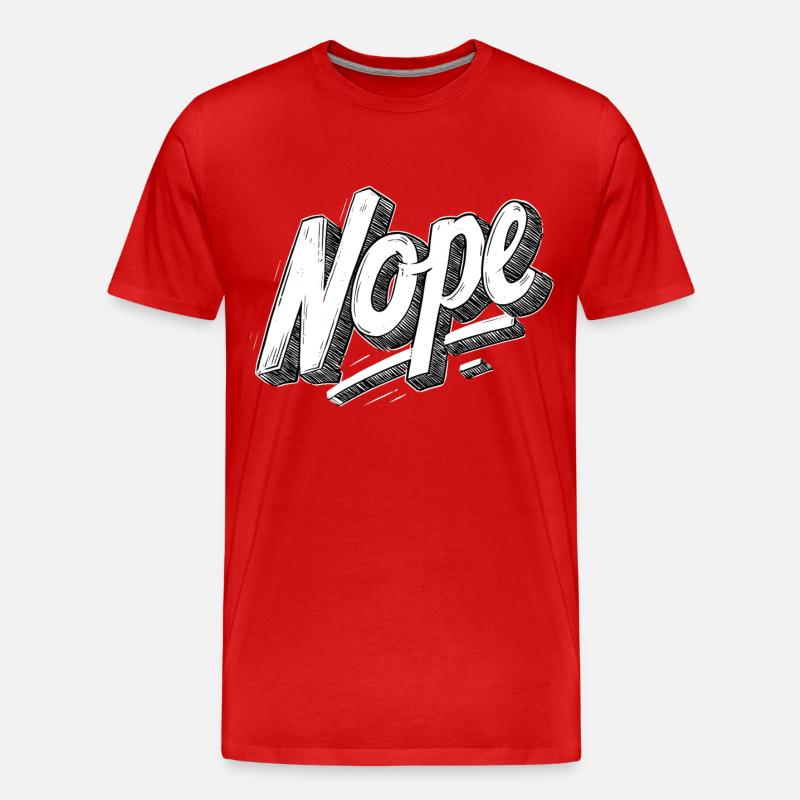 Nope - Men's Premium Organic T-Shirt - red
