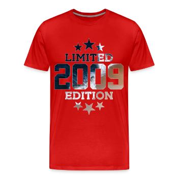LIMITED EDITION 2009 17TH BIRTHDAY - Men's Premium Organic T-Shirt - red - Front - Damien (186cm)