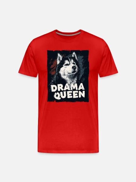 Husky Drama Queen - Men's Premium Organic T-Shirt - red