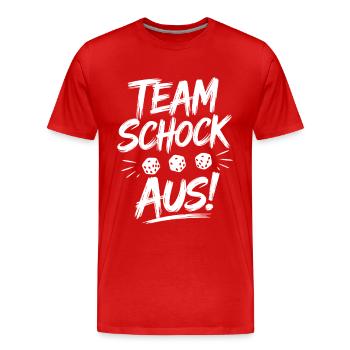 Team Shock Out! Shock Out! Dice Puzzle Jule - Men's Premium Organic T-Shirt - red - Front - Damien (186cm)