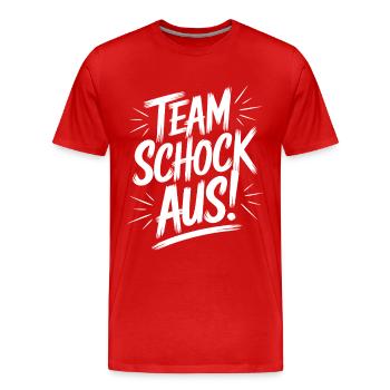 Team Schock Out! Dice Puzzle Jule Schocken - Men's Premium Organic T-Shirt - red - Front - Damien (186cm)