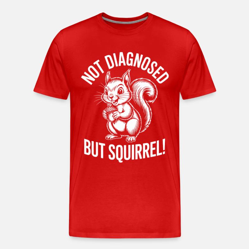Nicht diagnostiziert – Eichhörnchen - Männer Premium Bio T-Shirt - Rot