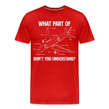 Welchen Teil bekommen Sie nicht Angebot für Luftfahrtingenieure - Männer Premium Bio T-Shirt - Rot - Vorne - Damien (186cm)
