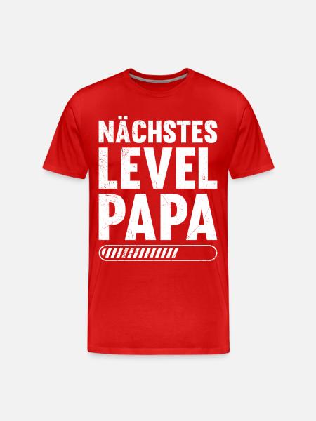 Gamer NEXT LEVEL DAD Funny - Men's Premium Organic T-Shirt - red