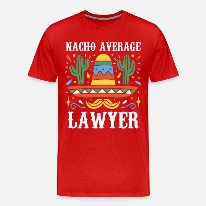 Nacho Average Lawyer Illustration - Männer Premium Bio T-Shirt - Rot