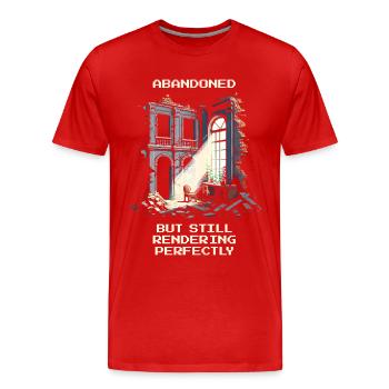 Abandoned, but perfectly rendered | Urban Vibes - Men's Premium Organic T-Shirt - red - Front - Damien (186cm)