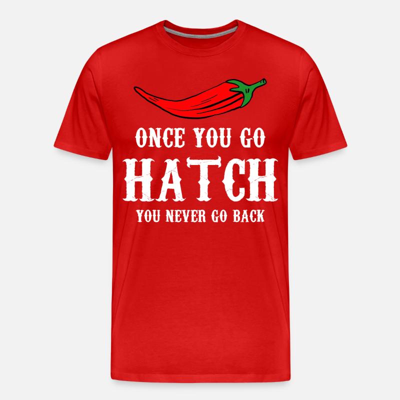 Hatch Chili Bold Typography - Männer Premium Bio T-Shirt - Rot