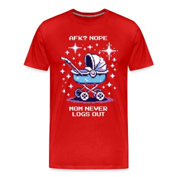 L’AFK ? Maman ne se déconnecte jamais | Gamer Maman, Parents - T-shirt bio Premium Homme - rouge - Devant - Damien (186cm)