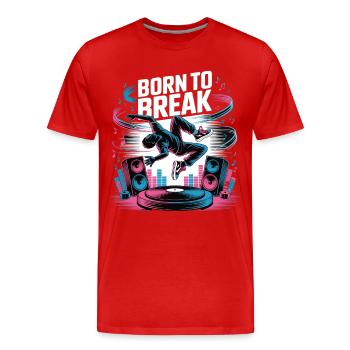 Streetdance Beat – Urban DJ Musik Design - Männer Premium Bio T-Shirt - Rot - Vorne - Damien (186cm)