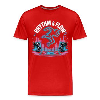 Streetdance Beat – Urban DJ Musik Design - Männer Premium Bio T-Shirt - Rot - Vorne - Damien (186cm)