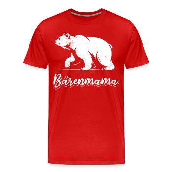 Future maman MAMAN OURS Bientôt maman Drôle - T-shirt bio Premium Homme - rouge - Devant - Damien (186cm)