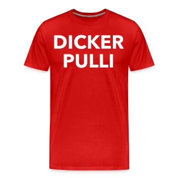 Pull épais Contraste typo - T-shirt bio Premium Homme - rouge - Devant - Damien (186cm)