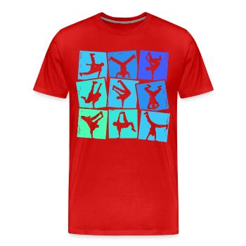Breakdance Breakdancer Breakdancing Kids Boys - Men's Premium Organic T-Shirt - red - Front - Damien (186cm)