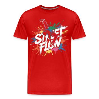 Streetdance Beat – Urban DJ Musik Design - Männer Premium Bio T-Shirt - Rot - Vorne - Damien (186cm)