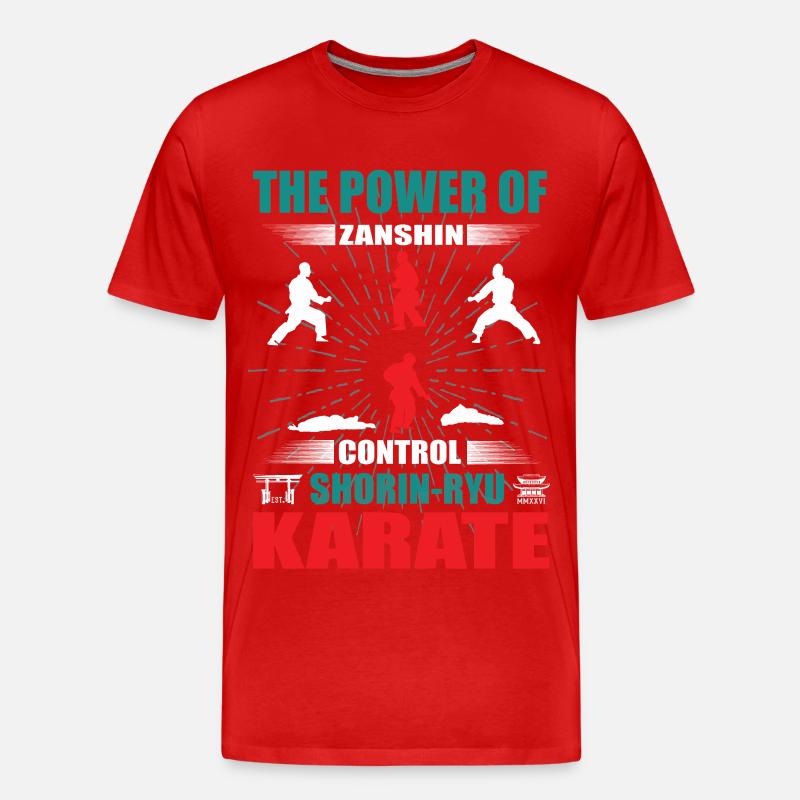 Shorin-Ryu Karate Zanshin Design - Männer Premium Bio T-Shirt - Rot