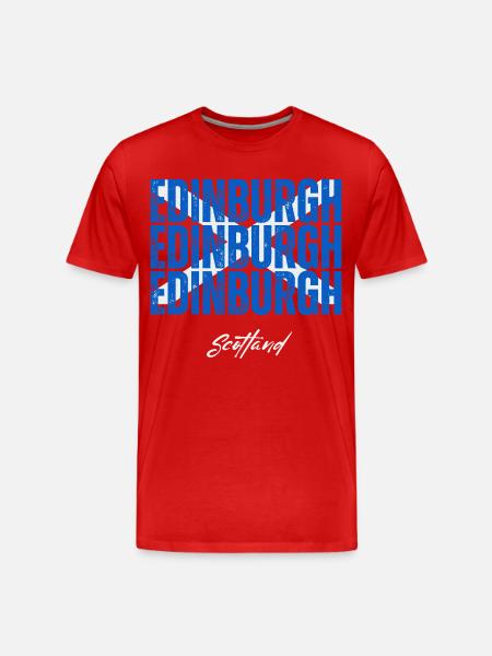 Edinburgh Scotland, Scottish pride - Men's Premium Organic T-Shirt - red