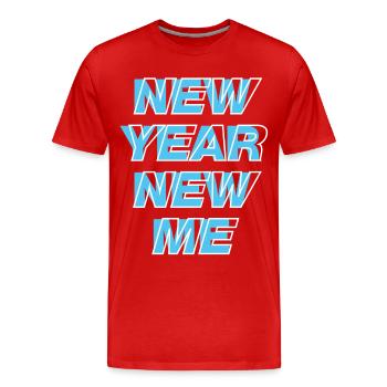 Neujahr Neues Ich - Männer Premium Bio T-Shirt - Rot - Vorne - Damien (186cm)