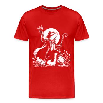 Prince grenouille – Conception de conte de fées - T-shirt bio Premium Homme - rouge - Devant - Damien (186cm)