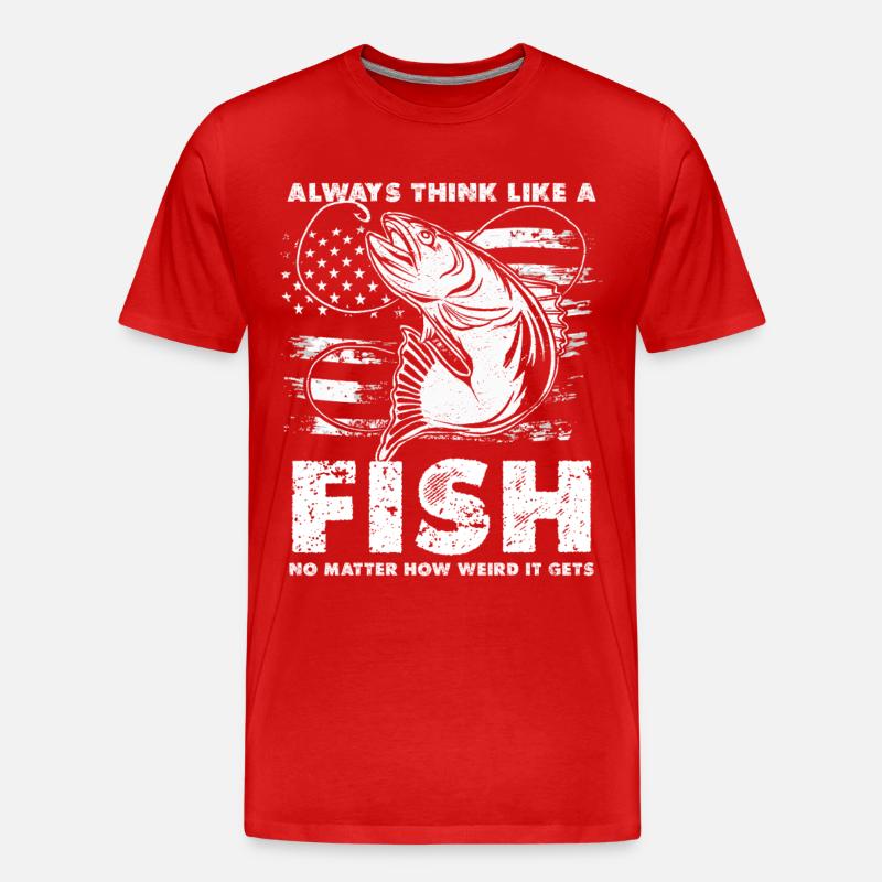Fischgedanken Flaggenmuster - Männer Premium Bio T-Shirt - Rot