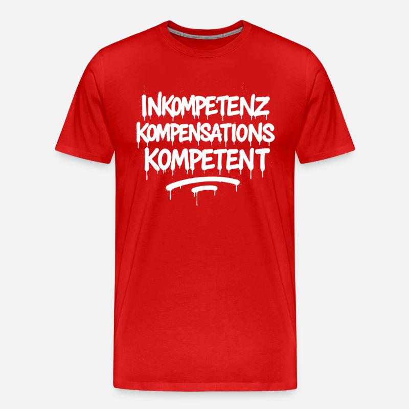 Inkompetenz Kompensations Kompetent – KOmpetenz - Männer Premium Bio T-Shirt - Rot