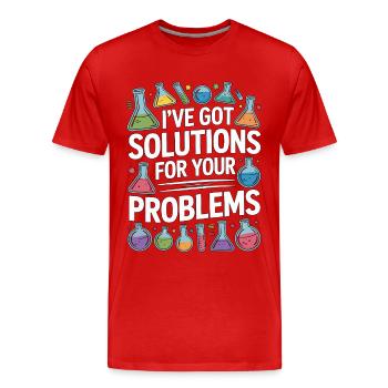 Lab Technician I've Got Solution For Medical Lab - Männer Premium Bio T-Shirt - Rot - Vorne - Damien (186cm)