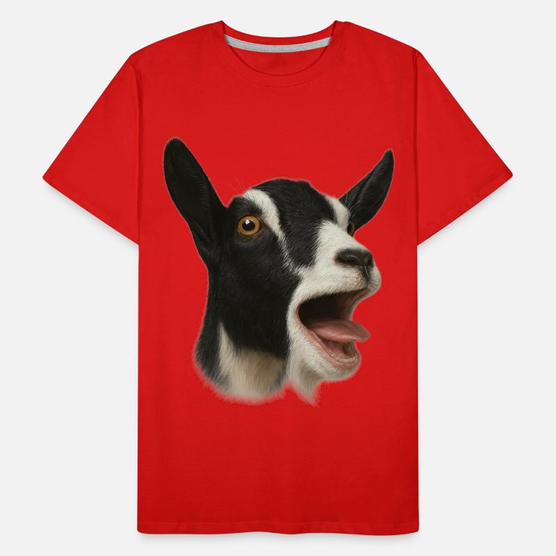 Chèvre Chèvre Élevage Chèvre Fermier Chèvre Noire T-shirt bio Premium Homme