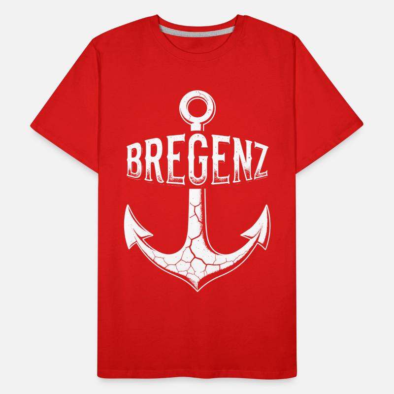 Ancre Bregenz, lac de Constance, Autriche T-shirt bio Premium Homme