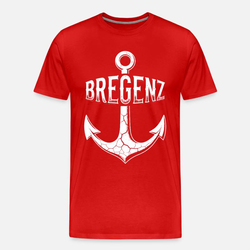 Anker Bregenz Bodensee Österreich - Männer Premium Bio T-Shirt - Rot